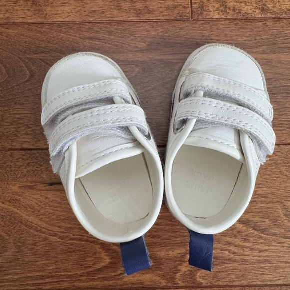 Janie and Jack Baby White Leather Velcro Shoes 3–6 Months - Picture 4 of 7